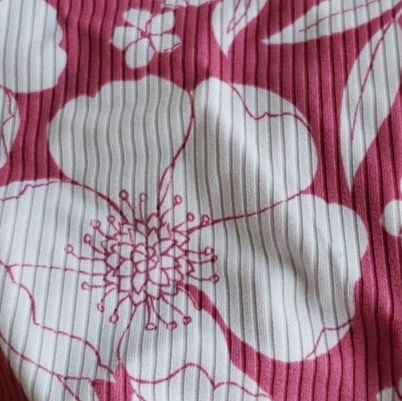 Xhiliration Floral Mauve and White Twist Tie Front Underwire Bikini Top M # - Picture 6 of 7